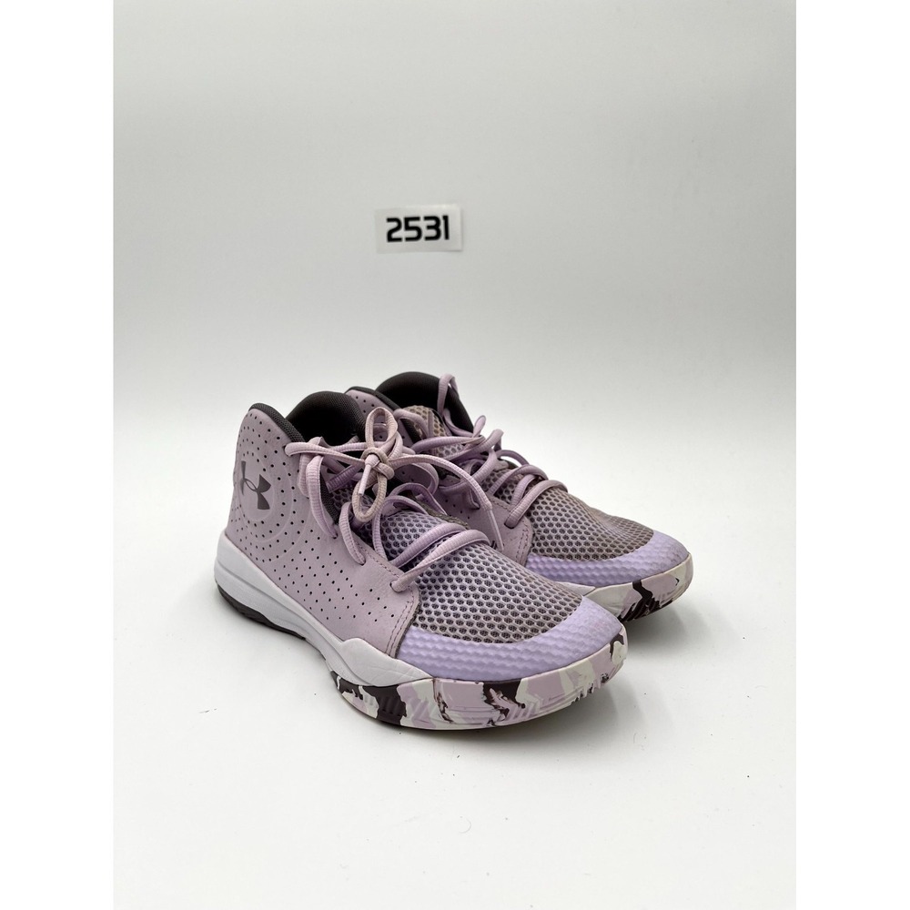 Under Armour UA GS Jet 2019 3022121-500 Youth 5 Basketball Shoes Purple Sneakers